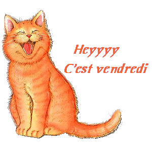 Gif animé Bon vendredi chat